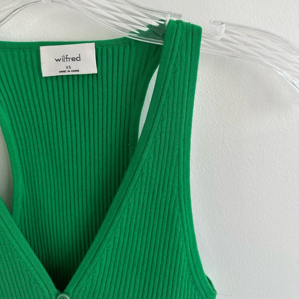 Wilfred Green Ribbed Tank Top - Picture 5 of 11